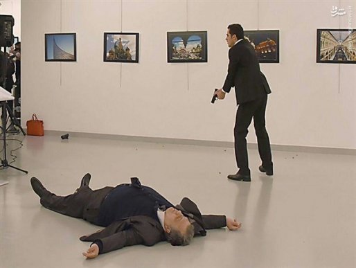 تماس تلفنی اردوغان با پوتین/ روسیه: ترور نتیجه قصور فاحش نیروهای پلیس است/واکنش ایران به ترور سفیر روسیه در ترکیه +عکس