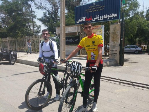 رکابزنی 2 دانشجوی سقزی بمناسبت سالروز بمباران شیمیایی سردشت
